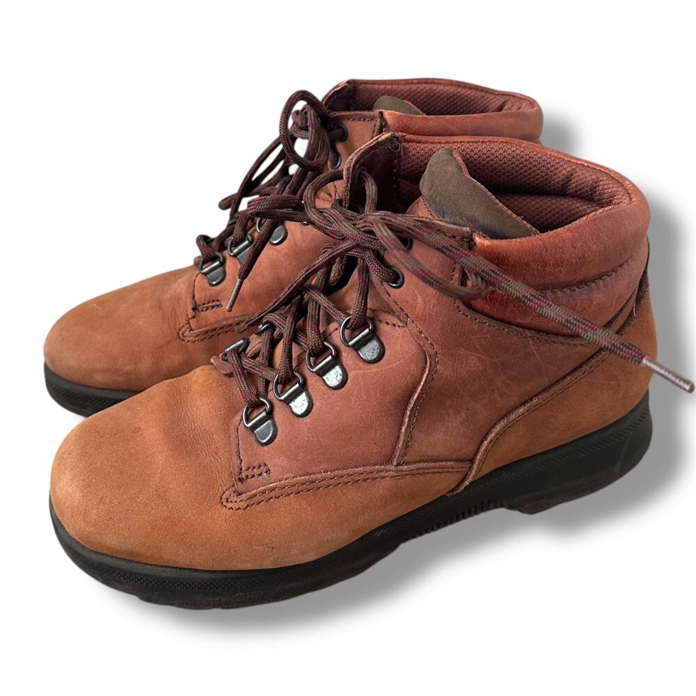 Vintage 90s Dexter Brown Hiking Boots Women's Size 6 W Outdoor Gorpcore USA Made